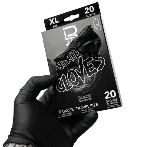 L3VEL3 Nitril-Handschuhe Reisepackung Schwarz, Größe XL, 20 Stück