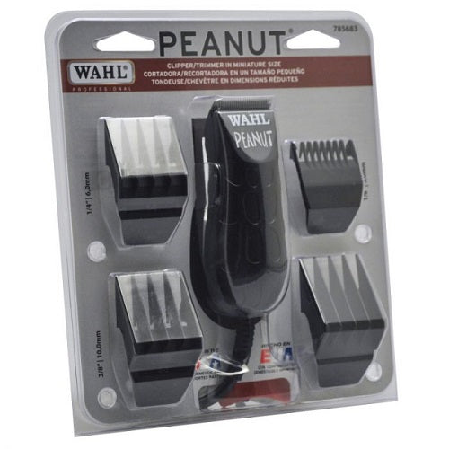 WAHL Professional Black Peanut Trimmer mit 4 Aufsteckkämmen