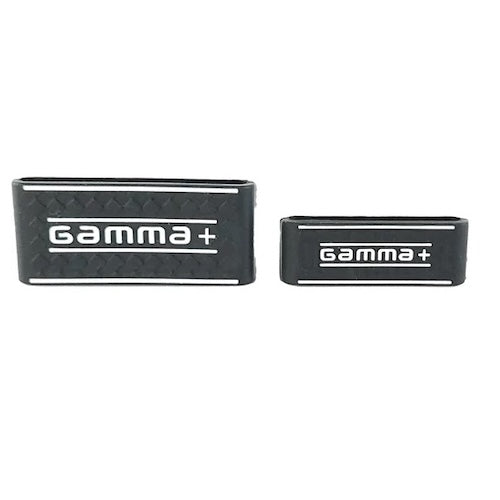 Gamma+ Clipper und Trimmer Grip-Bänder 2er-Set Schwarz/Weiß aus Silikon
