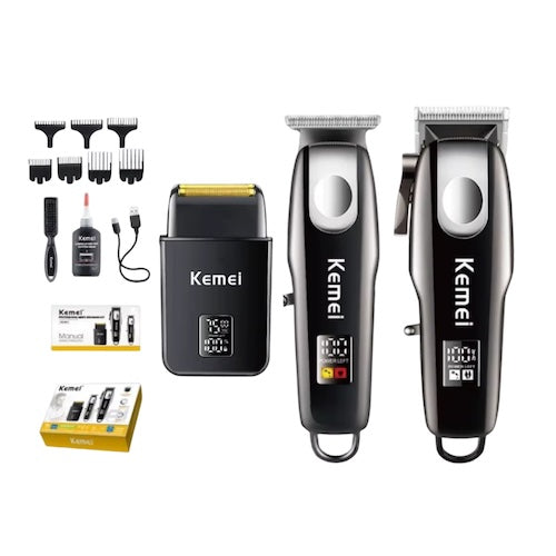 Kemei 8531 Akku-Trimmer und Rasierer-Set für Haar und Bart