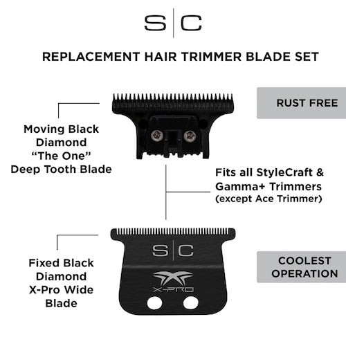 Stylecraft X-Pro Black DLC Trimmerklinge 41 mm mit „The One“ Schneidmesser