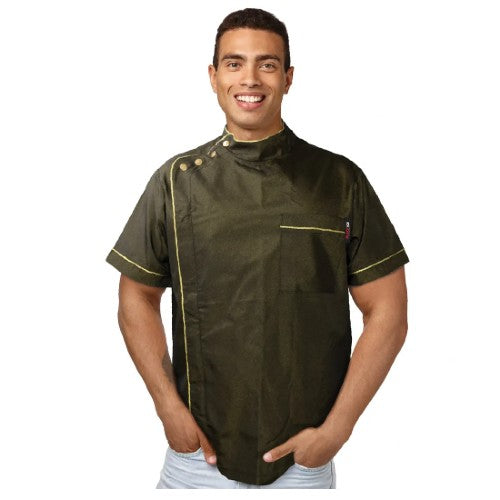 Black Ice Professional Rich Gold Barber Jacket Größe 2X-Large – Barberjacke