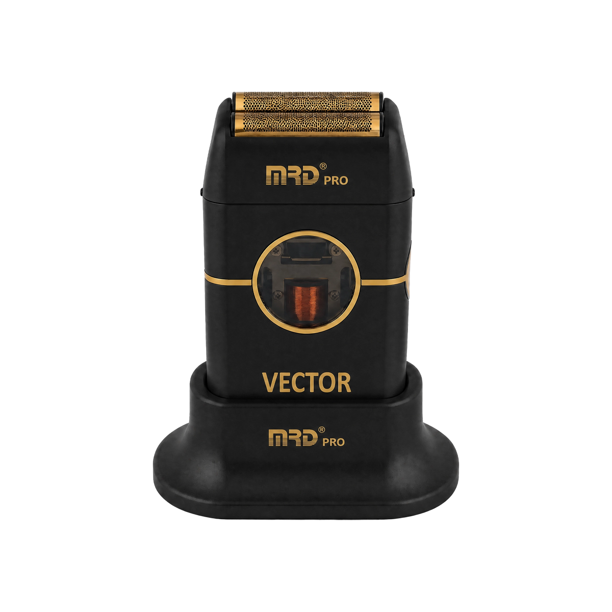 MRD Pro ZB-999 Akku-Folienrasierer mit Vector-Motor und Gold-Titan-Folie – Schwarz