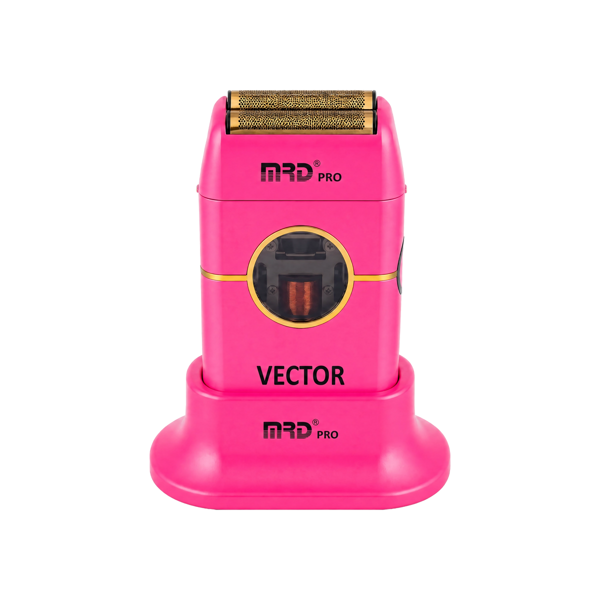 MRD Pro ZB-999 Akku-Folienrasierer mit Vector-Motor und Gold-Titan-Folie – Pink