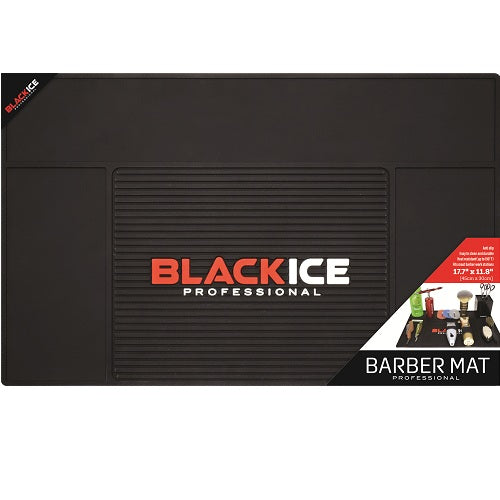 Black Ice Professional Barber Mat Small – rutschfeste Arbeitsmatte 17,7 x 11,8 Zoll