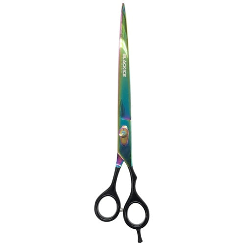 Black Ice Stylish Off Set Grip Holo & Black Gebogene Friseurschere 10" mit Offset-Griff