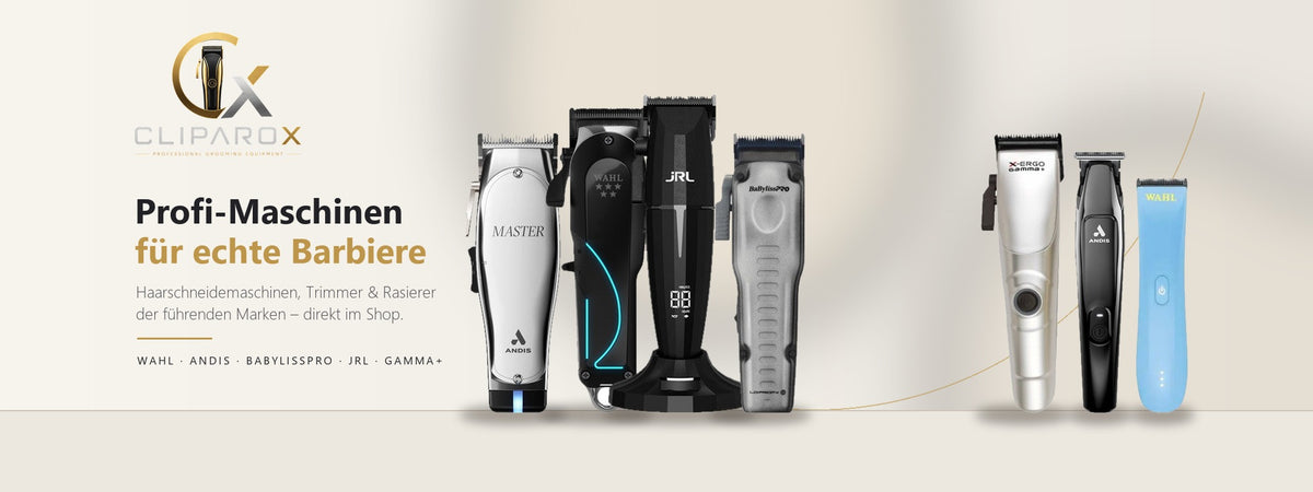 Profi-Haarschneidemaschinen von WAHL, Andis, BaBylissPRO, JRL und Gamma+