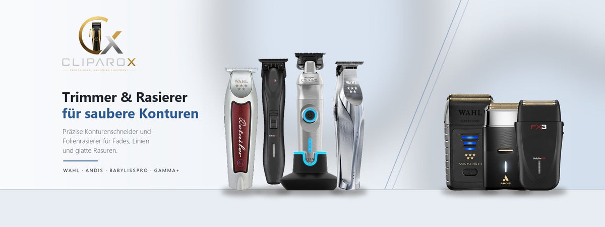 Trimmer und Folienrasierer von WAHL, Andis, BaBylissPRO und Gamma+
