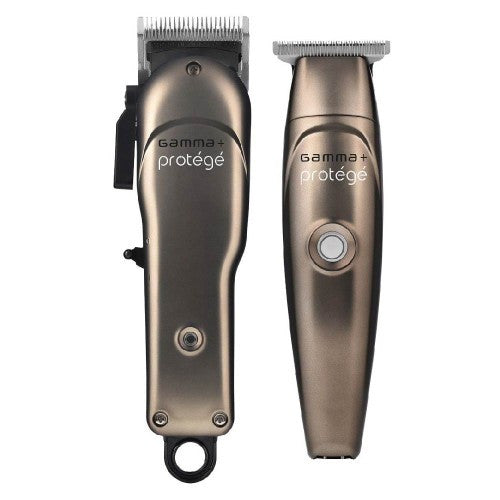 Gamma+ Protege Gunmetal Akku-Combo aus Haarschneidemaschine und Trimmer