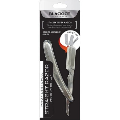 Black Ice Rasiermesser Silver, Single Edge aus japanischem Edelstahl