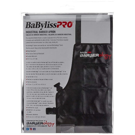 BaByliss PRO Barberology Friseurschürze Schwarz mit 3 Taschen