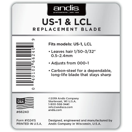 Andis Scherkopf für US-1 & LCL, verstellbar 000–1 (0,5–2,4 mm)