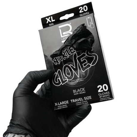 L3VEL3 Nitril-Handschuhe Reisepackung Schwarz, Größe XL, 20 Stück