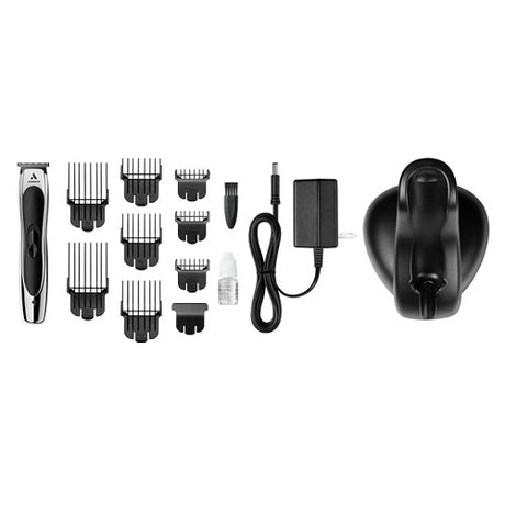 Andis SlimLine 2 Akku-Trimmer mit T-Klinge und 8 Aufsteckkämmen