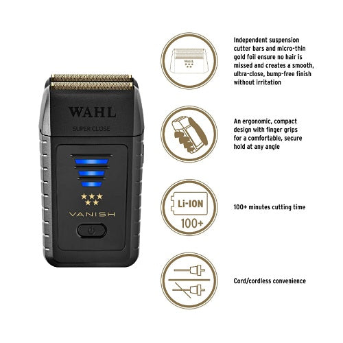 WAHL Professional 5 Star Vanish Akku-Folienrasierer mit Goldfolien