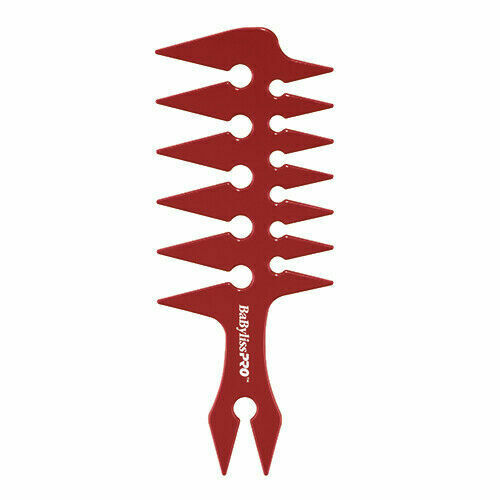 BaBylissPRO Barberology Stylingkamm mit weiter Zahnung – Rot