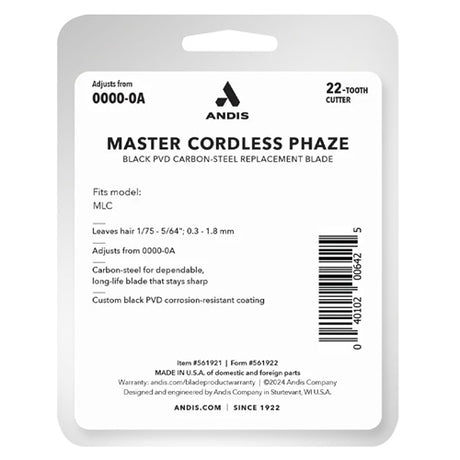 Andis Master Cordless Li Phaze Scherkopf, verstellbar 0000–0A