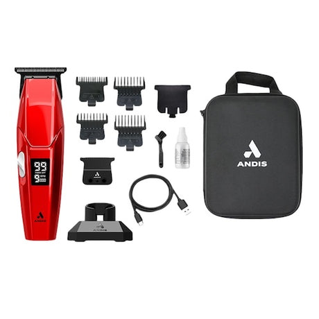 Andis Talon Akku-Trimmer Rot mit Deep-Tooth DLC-Klinge