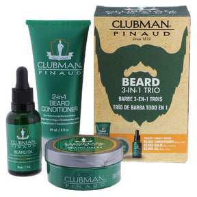Clubman Pinaud Bart-Set 3-in-1 mit Conditioner, Balsam und Öl