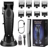 Kemei 2296 Akku-Haarschneidemaschine mit Edelstahlklingen