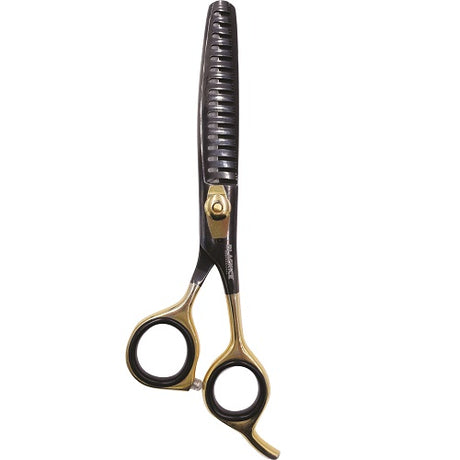 Black Ice Stylish Off Set Grip Modellierschere Black & Gold 6,5 Zoll 16 Zähne