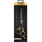 Black Ice Stylish Off Set Grip Modellierschere Black & Gold 6,5 Zoll 30 Zähne