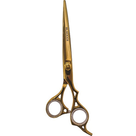 Black Ice Stylish Off Set Grip Friseurschere Gold 7,5 Zoll aus Edelstahl
