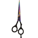 Black Ice Stylish Off Set Grip Holo & Black Friseurschere 5,5" mit Offset-Griff