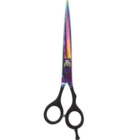 Black Ice Stylish Off Set Grip Holo & Black Friseurschere 7" mit Offset-Griff