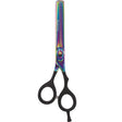 Black Ice Stylish Off Set Grip Holo & Black Effilierschere 5,5" mit Offset-Griff