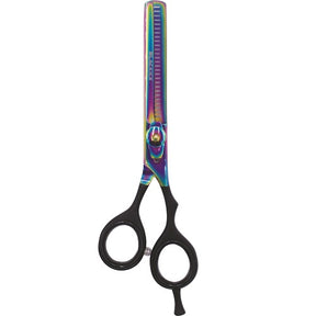 Black Ice Stylish Off Set Grip Holo & Black Effilierschere 5,5" mit Offset-Griff