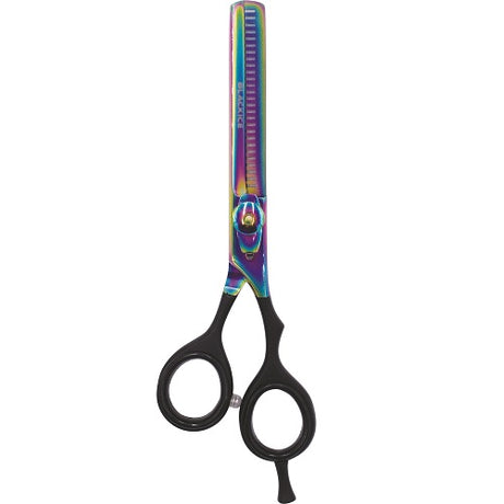 Black Ice Stylish Off Set Grip Holo & Black Effilierschere 5,5" mit Offset-Griff