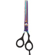 Black Ice Stylish Off Set Grip Holo & Black Effilierschere 6,5" mit Offset-Griff