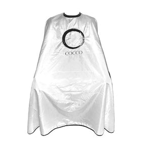 Cocco Professional Haarschneideumhang Weiß aus Polyester