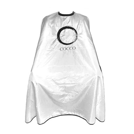 Cocco Professional Haarschneideumhang Weiß aus Polyester