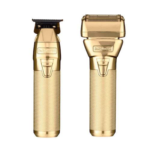 BaBylissPRO FXONE Gold Set: Vollmetall-Trimmer & Folienrasierer