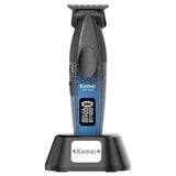 Kemei 1669 Akku-Trimmer mit LED-Display und USB-Ladung