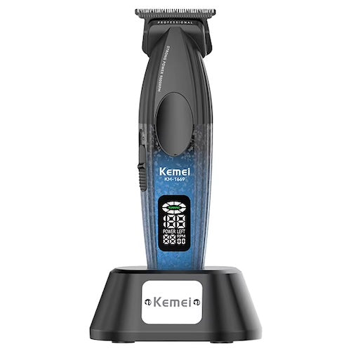 Kemei 1669 Akku-Trimmer mit LED-Display und USB-Ladung