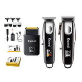 Kemei 8531 Akku-Trimmer und Rasierer-Set für Haar und Bart