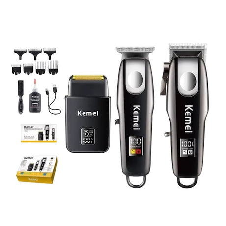Kemei 8531 Akku-Trimmer und Rasierer-Set für Haar und Bart