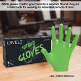 L3VEL3 Professional Nitrilhandschuhe Lime, Größe XL, 100 Stück