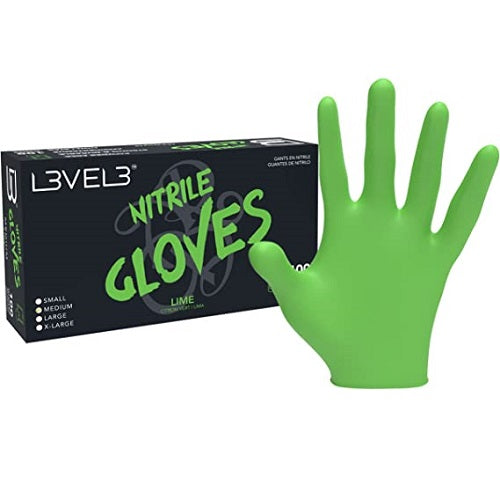L3VEL3 Professional Nitrilhandschuhe Lime, Größe XL, 100 Stück