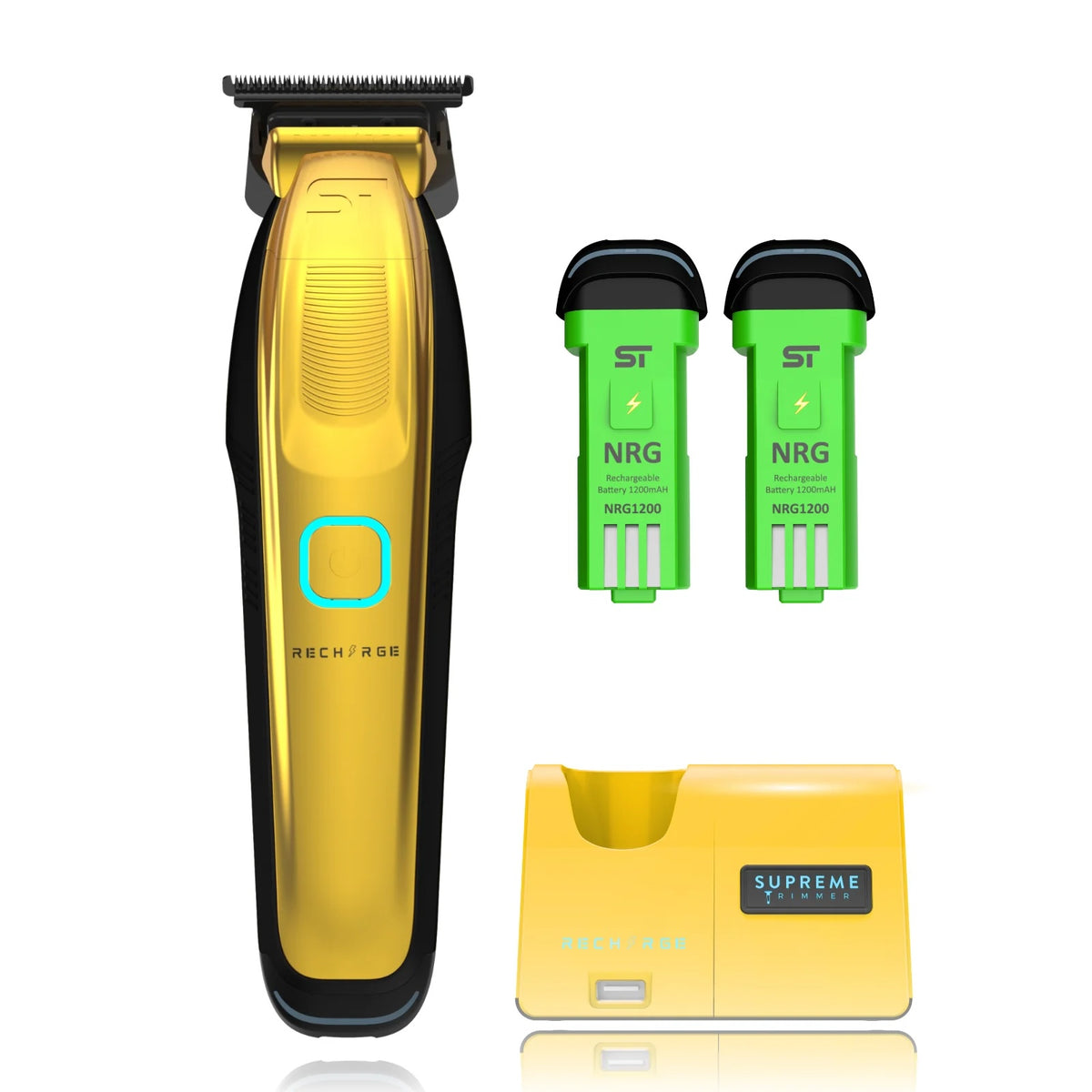 Supreme Trimmer Recharge Konturenschneider Gold mit Wechselakku