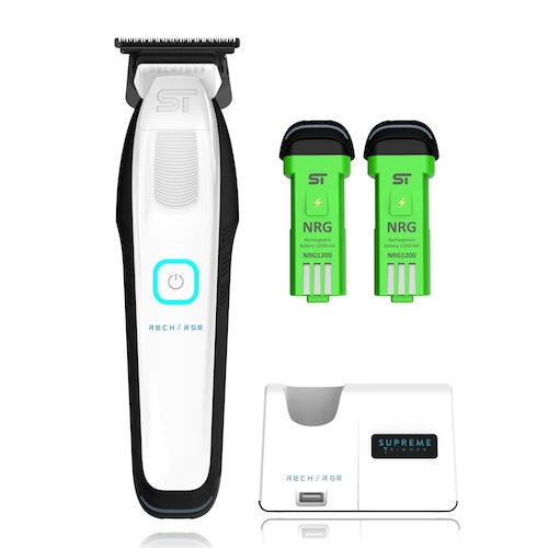Supreme Trimmer Recharge Konturenschneider Weiß mit Wechselakku