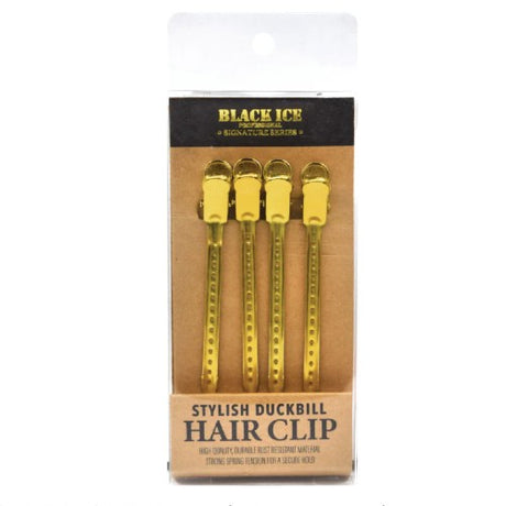Black Ice Duckbill Abteilklammern Gold – 4er-Set