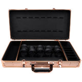 Black Ice Diamond Embossing Barber-Koffer Roségold mit Klingenfach
