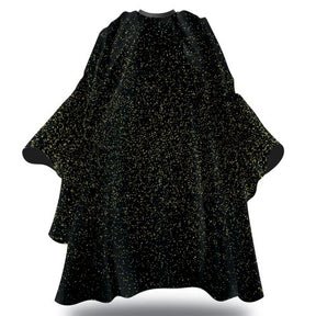Black Ice Rich Gold Haarschneideumhang – wasserabweisend, 150 × 120 cm