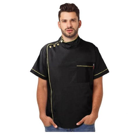 Black Ice Professional Chic Black Barber Jacket Größe 3X-Large – Barberjacke
