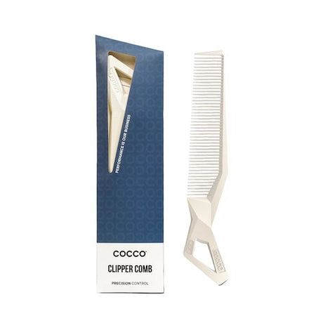Cocco Professional Clipper Comb Weiß – Haarschneidekamm aus PEI