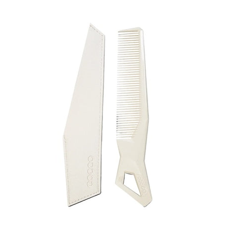 Cocco Professional Clipper Comb Weiß – Haarschneidekamm aus PEI